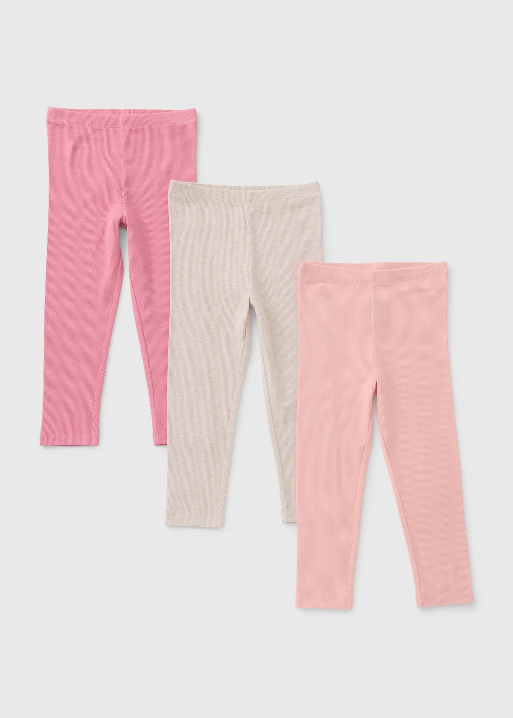 3 Pack Girls Pink Leggings (1-8yrs) - 1-1.5 Yrs Image 1