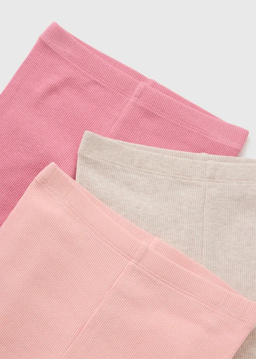 3 Pack Girls Pink Leggings (1-8yrs) - 1-1.5 Yrs Image 2
