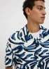 Navy Abstract Relaxed Fit Short Sleeve Shirt - S Image 3