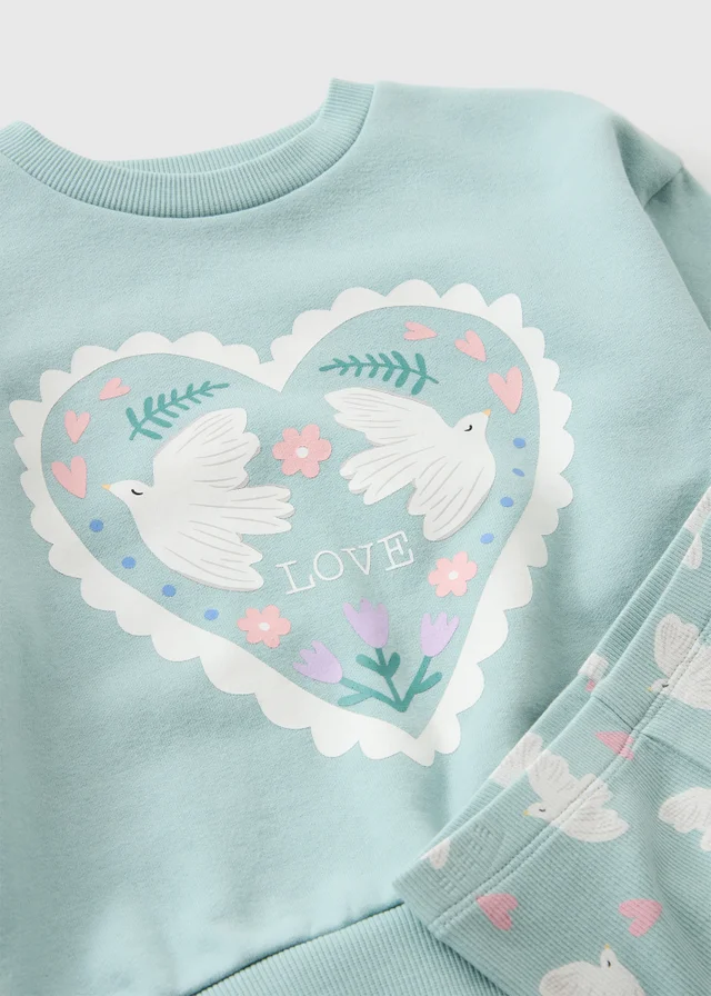 Girls Sage Dove Sweatshirt & Legging Set (1-8yrs)