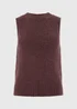 Chocolate Brown Tape Yarn Knitted Vest Top - XS Image 1