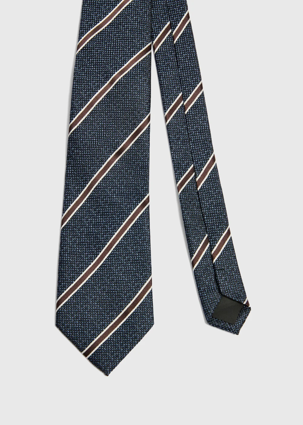 Taylor & Wright Navy Stiped Tie - One Size Image 2