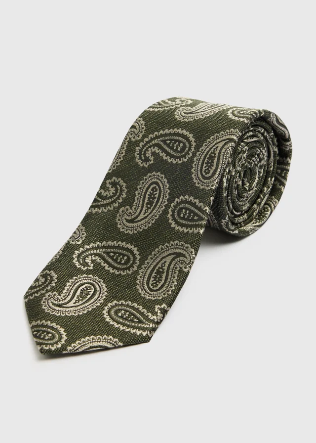 Taylor & Wright Green Paisley Tie