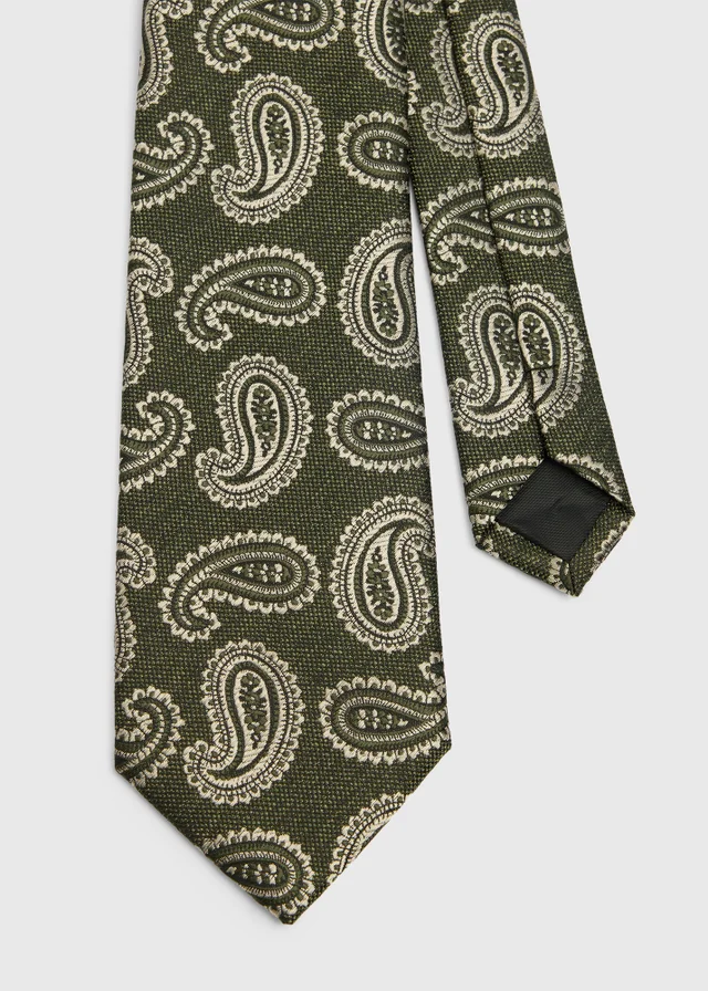 Taylor & Wright Green Paisley Tie