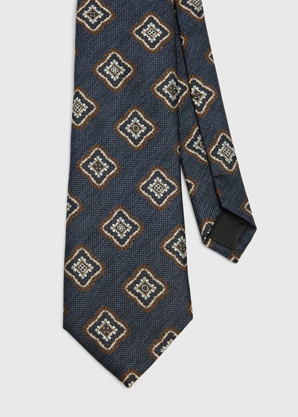 Taylor & Wright Navy Geometric Tie - One Size Image 2