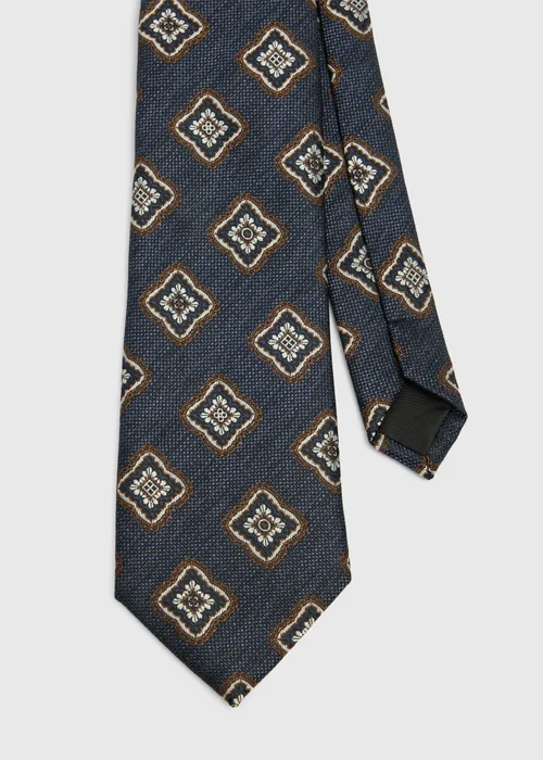 Taylor & Wright Navy Geometric Tie - One Size Image 2