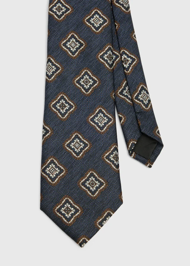 Taylor & Wright Navy Geometric Tie