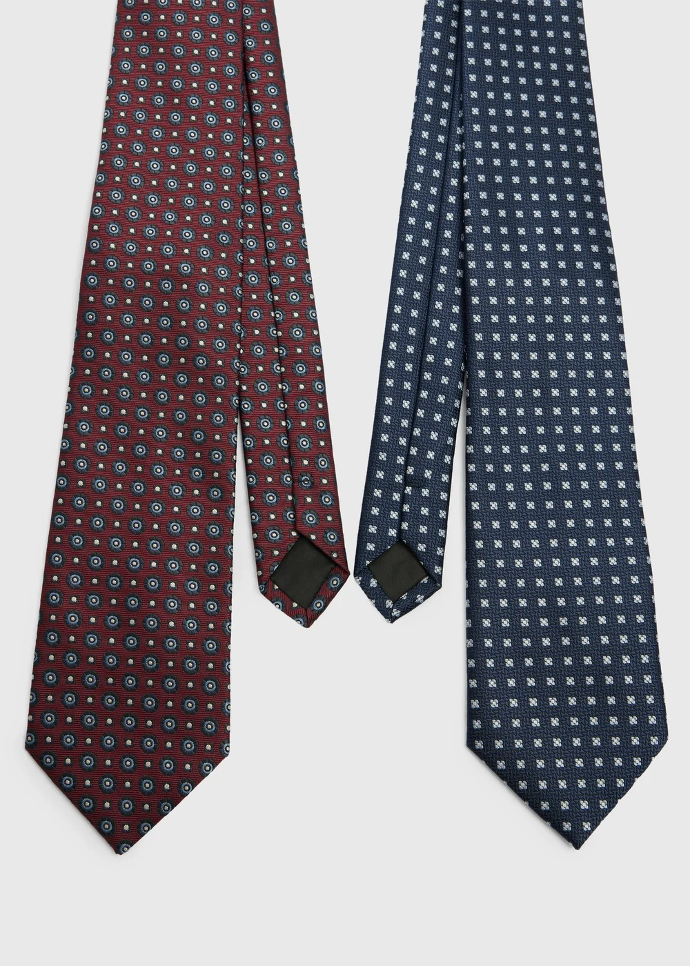 Taylor & Wright 2 Pack Navy/Burgundy Ties - One Size Image 2