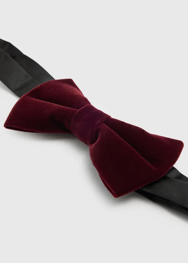 Taylor & Wright Plum Velvet Bow Tie