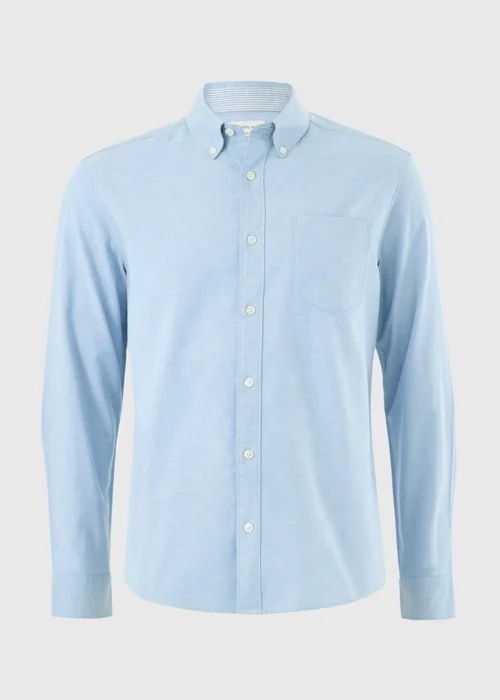Blue Regular Fit Oxford Shirt - S Image 4