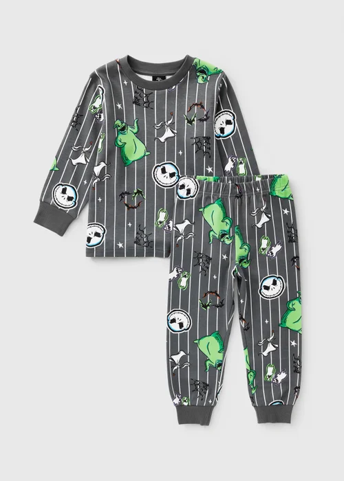 Disney Jack Skellington Boys Grey Pyjama Set (1-9yrs) - 1-1.5 Yrs Image 1