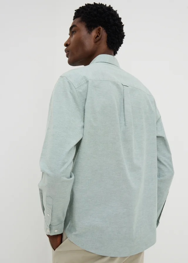Sage Green Regular Fit Oxford Shirt