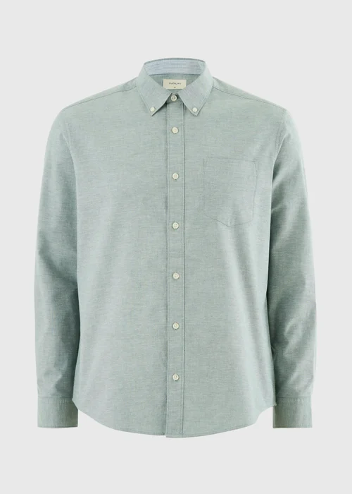 Sage Green Regular Fit Oxford Shirt - 3XL Image 4