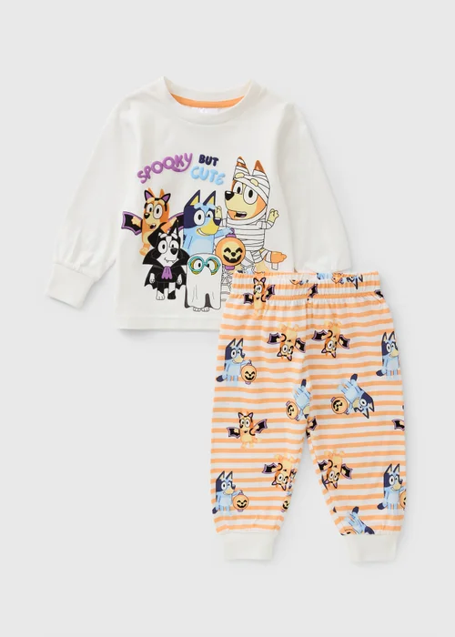 Bluey Kids Cream Halloween Pyjama Set (1-7yrs) - 1-1.5 Yrs Image 1