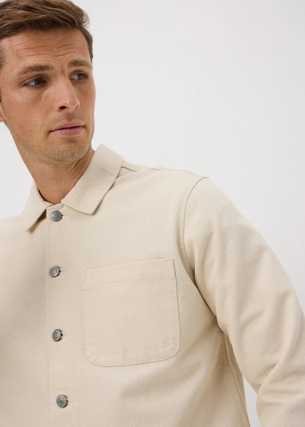 Ecru Denim Shacket - S Image 3
