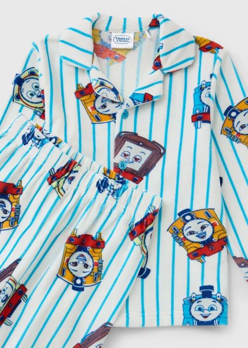 Thomas & Friends Boys Blue Stripe Pyjama Set (1-7yrs) - 2-3 Yrs Image 2