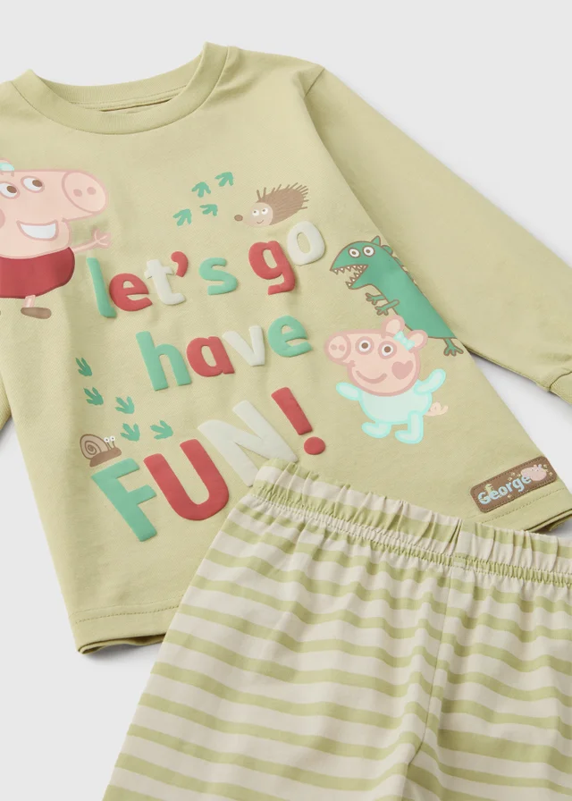 Peppa Pig George Boys Green Long Pyjama Set (1-7yrs)