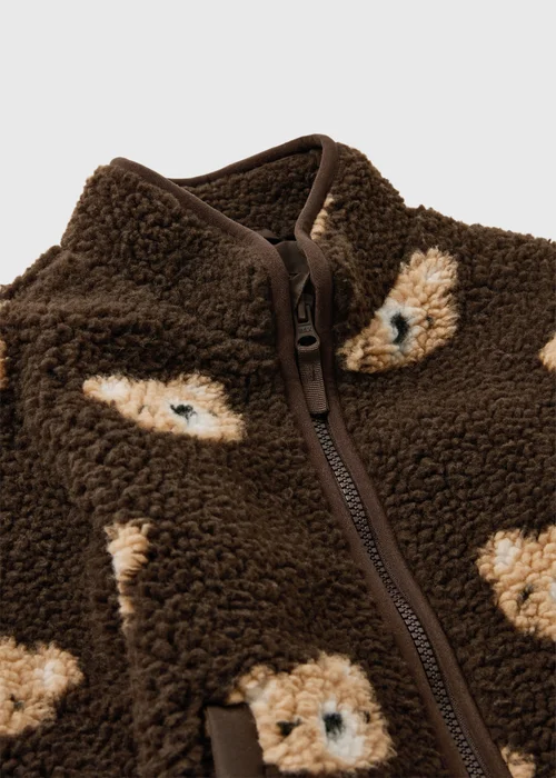 Boys Brown Bear Borg Jacket (1-8yrs) - 1-1.5 Yrs Image 2