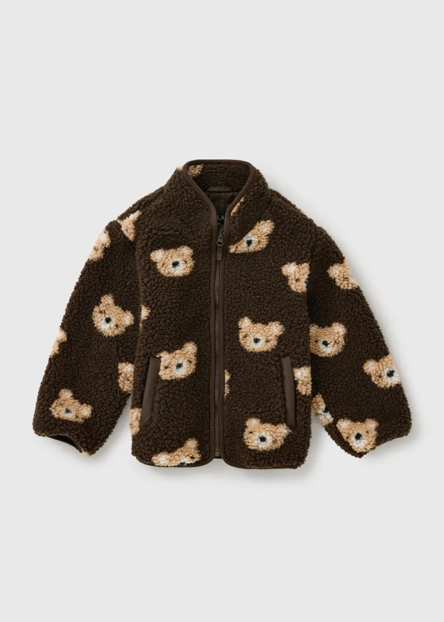 Boys Brown Bear Borg Jacket (1-8yrs)