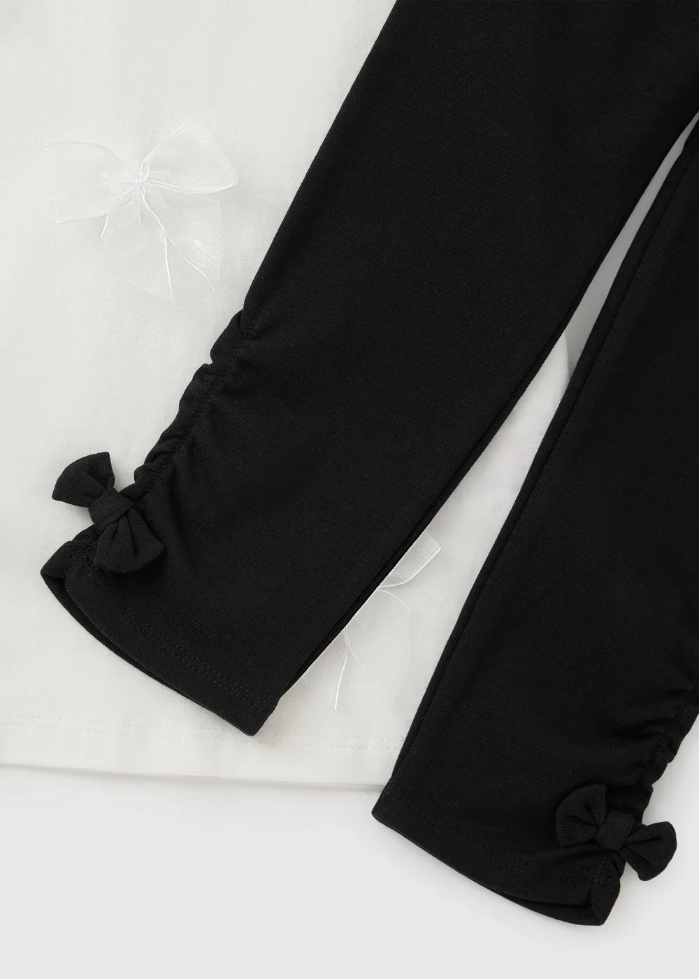Girls Black Tulle Bow Top & Legging Set (1-8yrs) - 1 to 1 half years Image 2