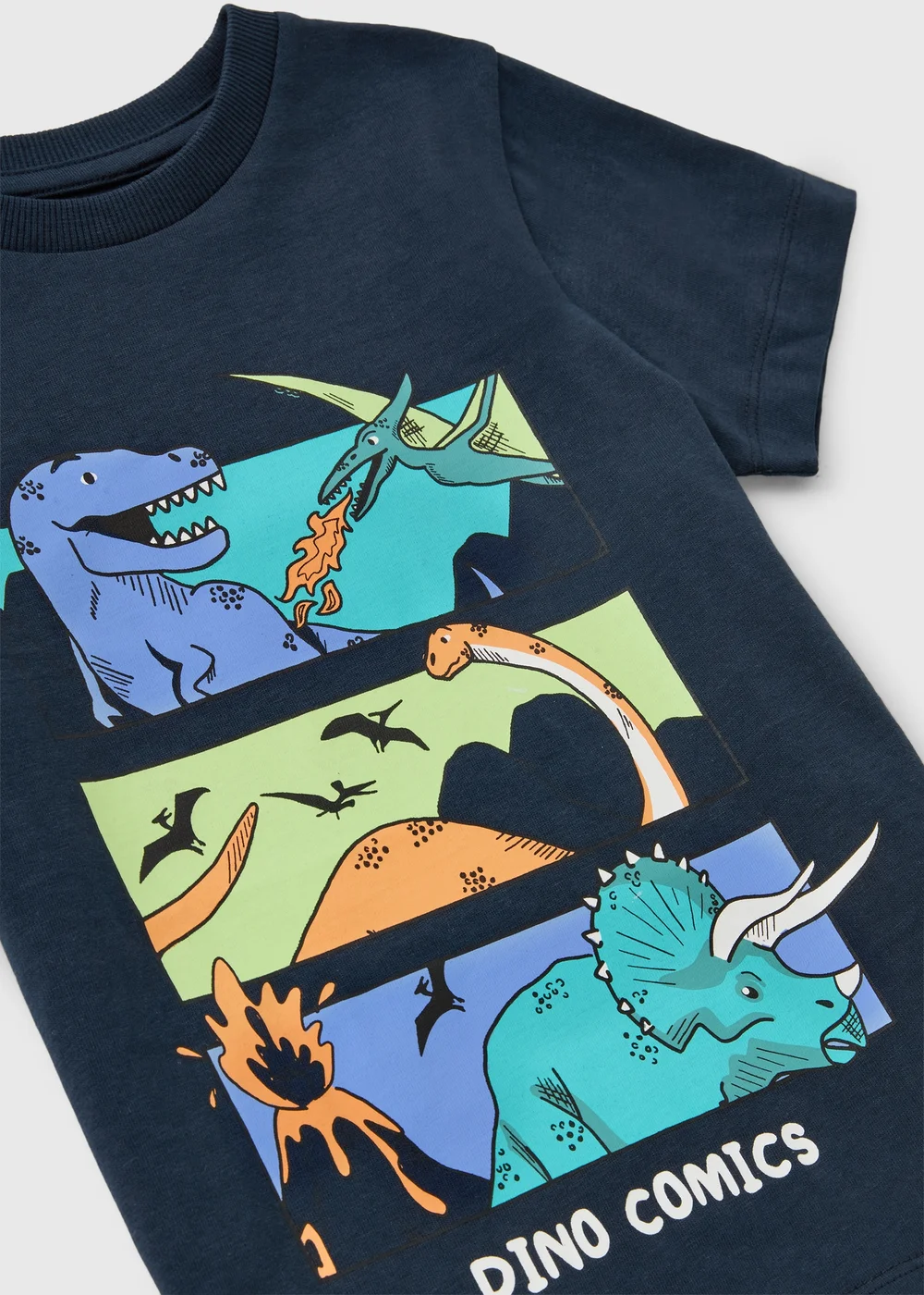 Boys Navy Dino Graphic T-Shirt (1-8yrs) - 1-1.5 Yrs Image 2