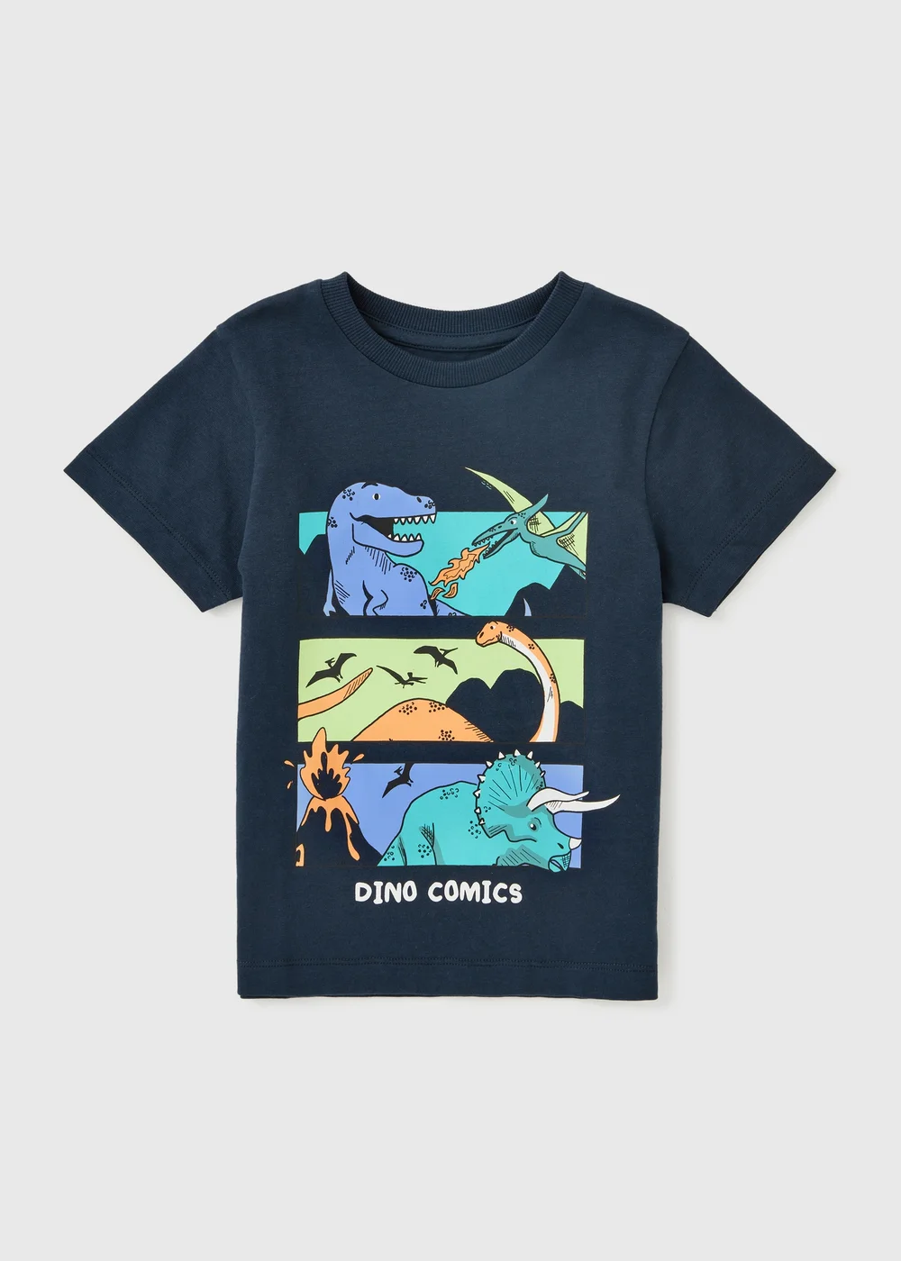 Boys Navy Dino Graphic T-Shirt (1-8yrs) - 1-1.5 Yrs Image 1