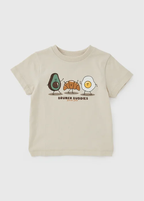 Boys Stone Brunch Buddies T-Shirt (1-8yrs) - 1-1.5 Yrs Image 1