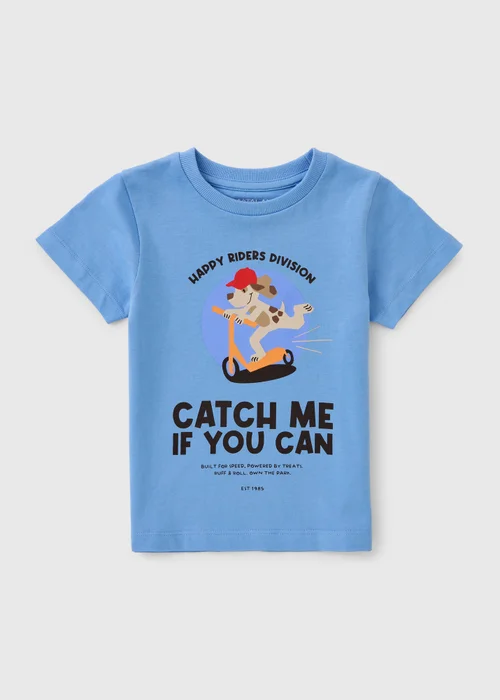 Boys Blue Skate Dog T-Shirt (1-8yrs) - 2-3 Yrs Image 1