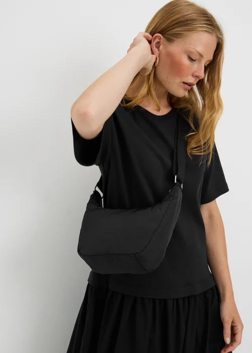 Black Nylon Moon Crossbody Bag - One Size Image 2