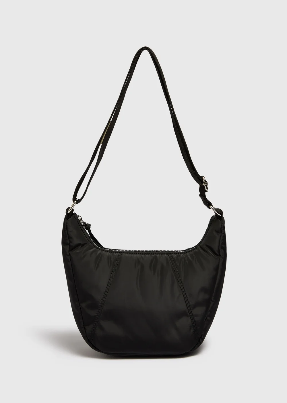 Black Nylon Moon Crossbody Bag - One Size Image 3