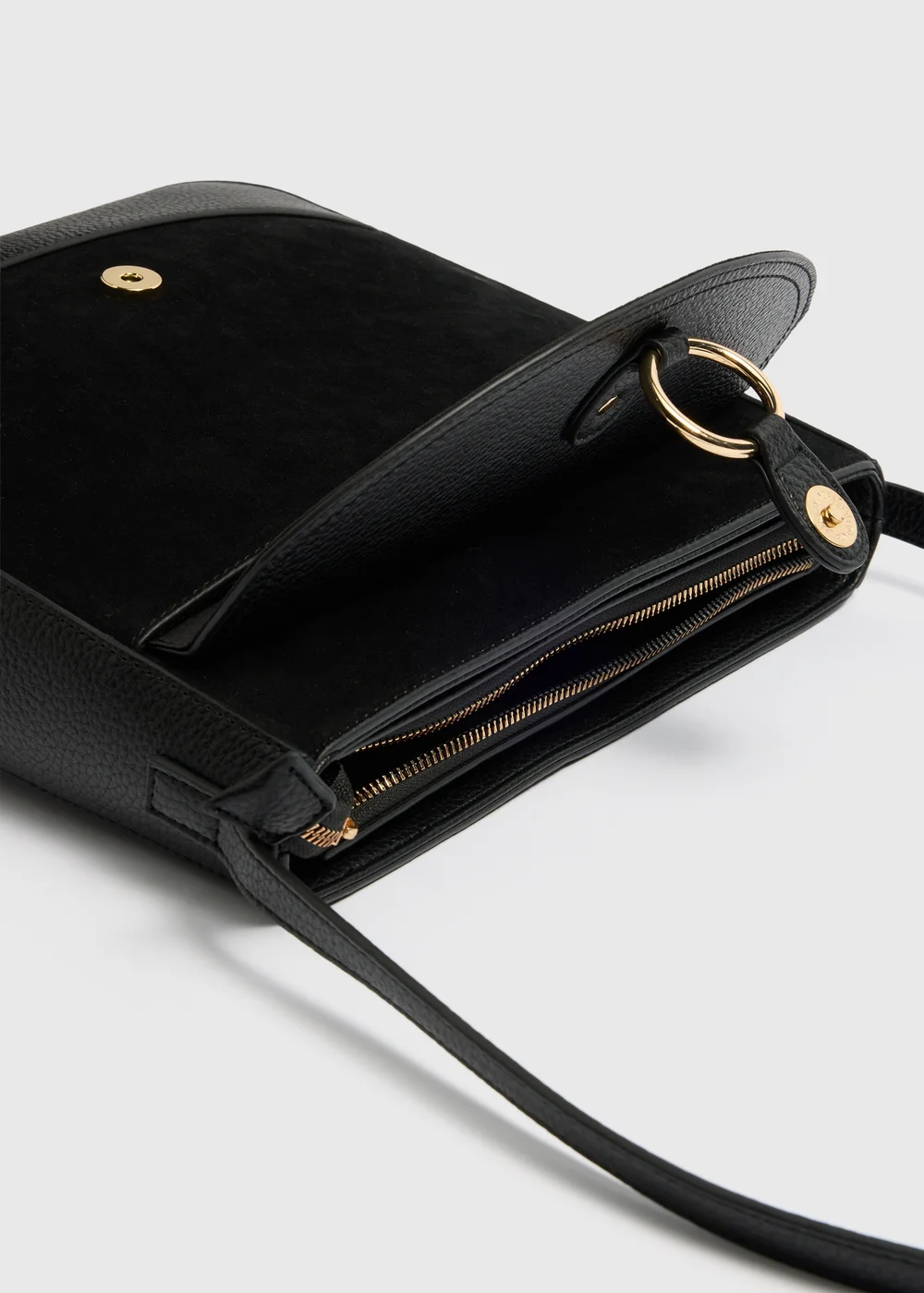 Black Messenger Crossbody Bag - One Size Image 2