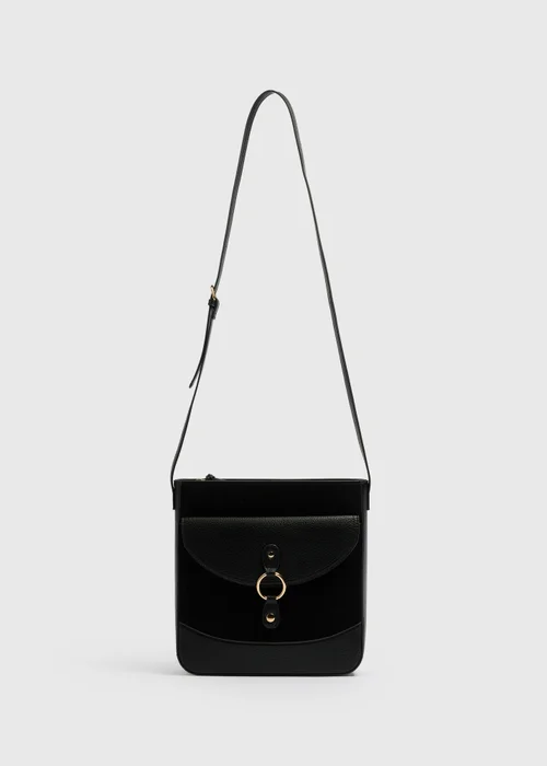 Black Messenger Crossbody Bag - One Size Image 1