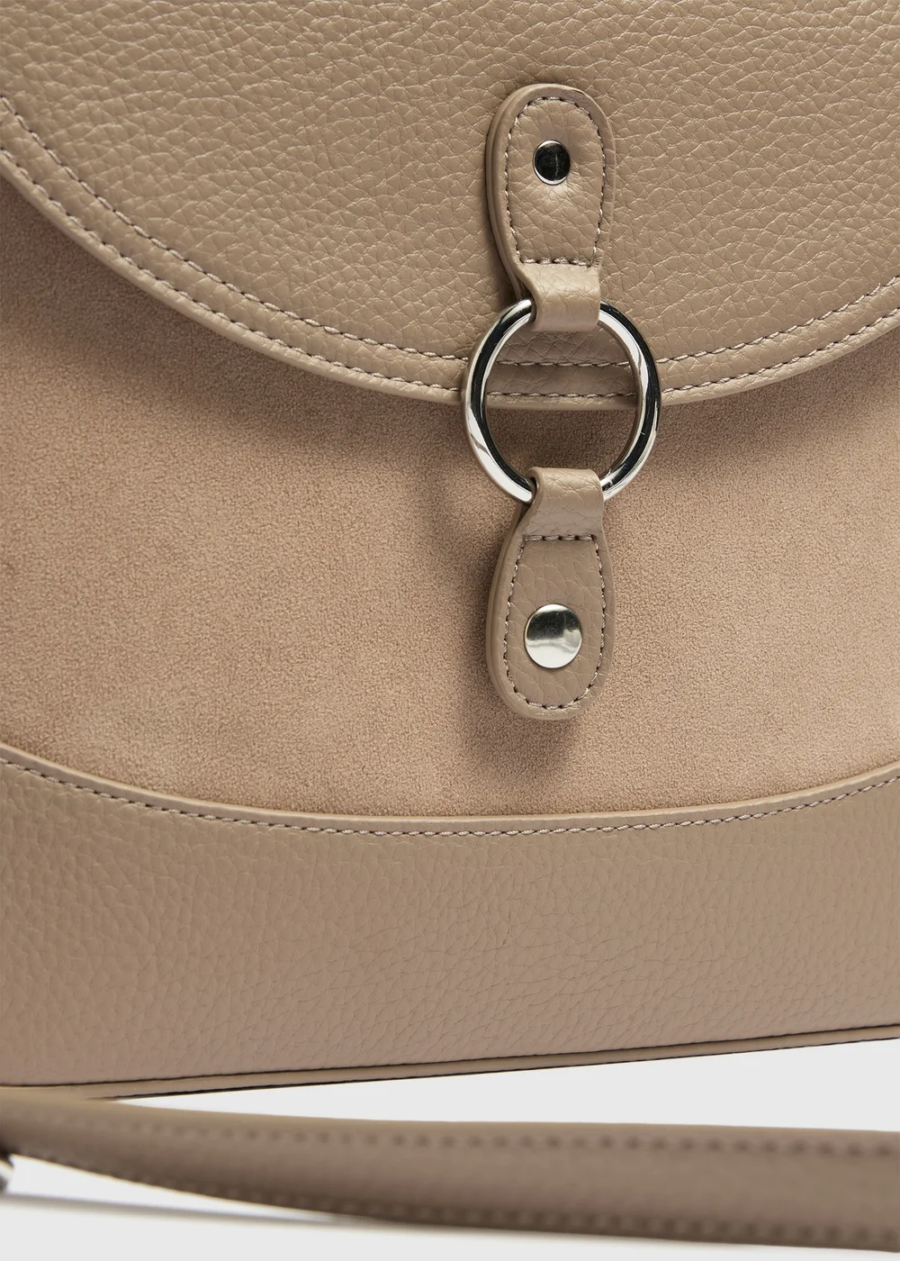 Taupe Messenger Crossbody Bag - One Size Image 2