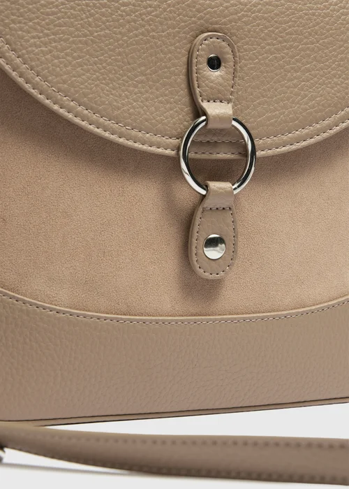 Taupe Messenger Crossbody Bag - One Size Image 2