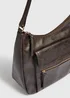 Chocolate Brown Slouch Bag - One Size Image 2