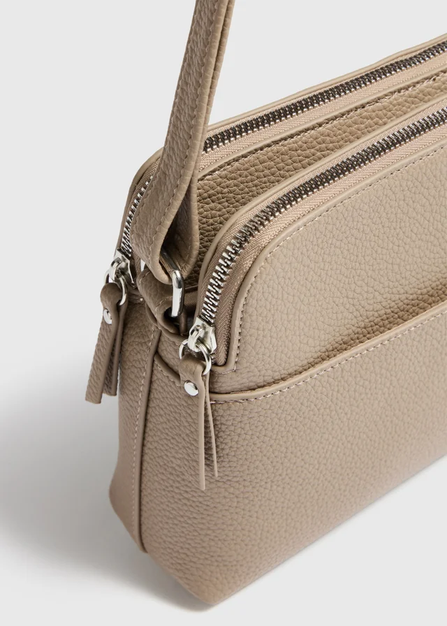 Taupe Triple Compartment Bag