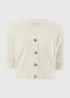 Ivory Button Short Sleeve Cardigan - 8 Image 1