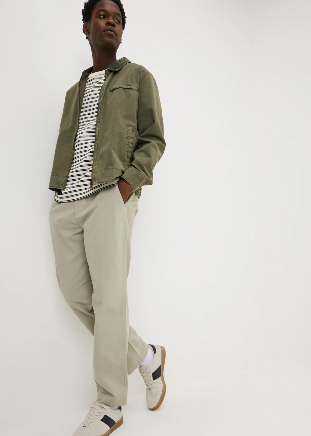 Mushroom Relaxed Chinos - S Image 1