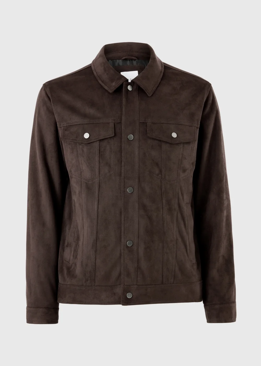 Brown Faux Suede Trucker Jacket - XS Image 4