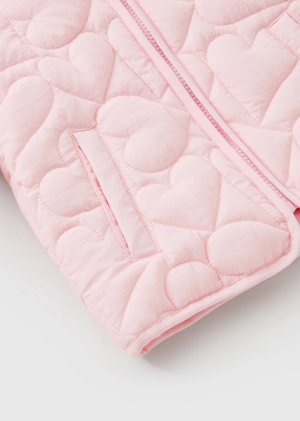 Girls Pink Quilted Heart Coat (1-8yrs) - 4-5 Yrs Image 3