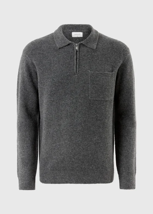 Charcoal Cosy Zip Jumper - S Image 3