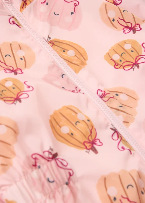 Girls Pink Pumpkin Puddlesuit (1-8yrs) - 2-3 Yrs Image 2
