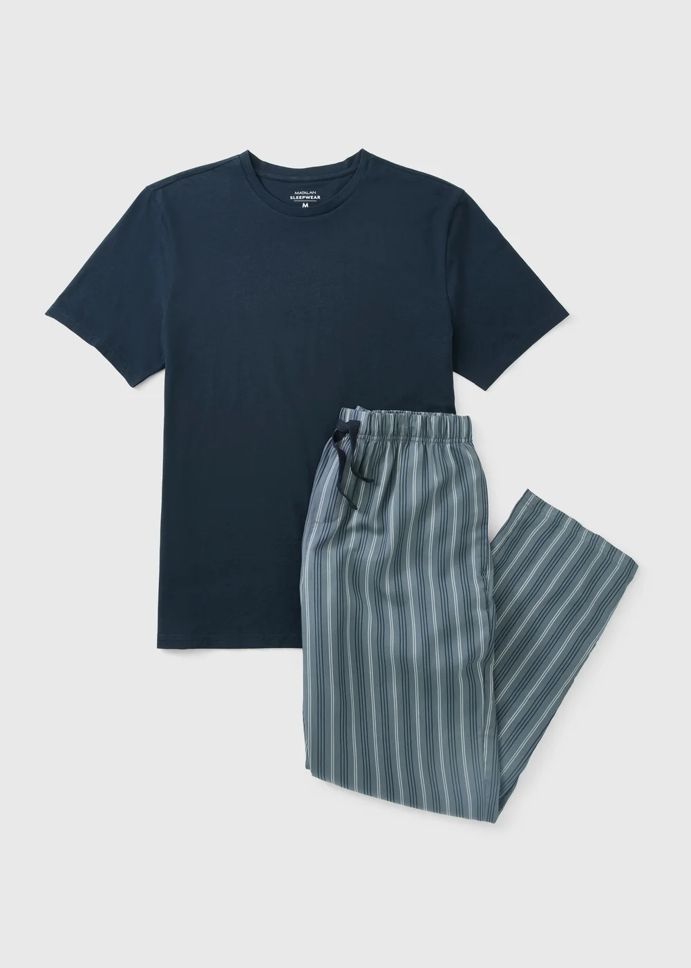 Blue Twill Stripe Pyjama Set - XS Image 1