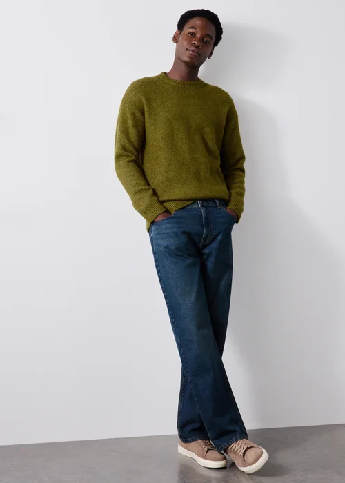 Olive Knitted Jumper - S Image 1