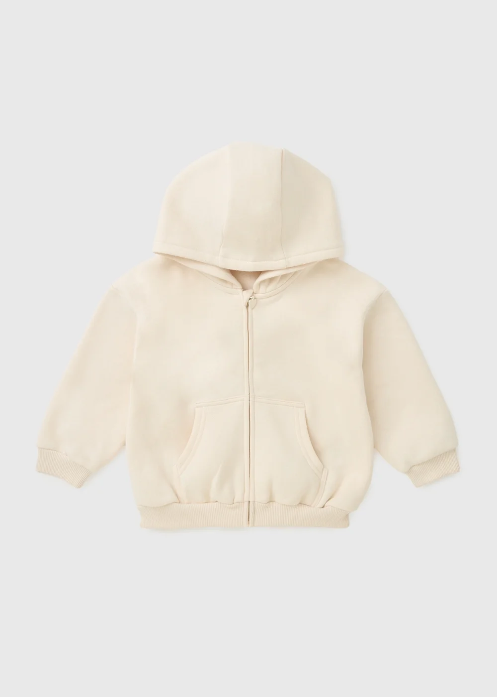 Girls Cream Zip Up Hoodie (1-8yrs) - 1-1.5 Yrs Image 1