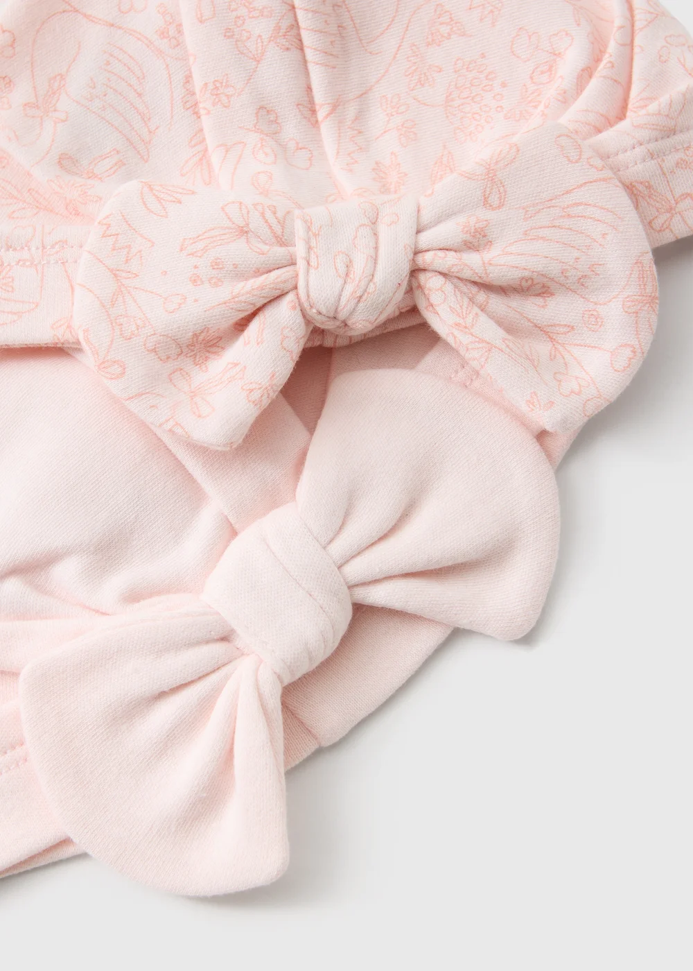 2 Pack Baby Pink Swan Layette Turbans - 3-6 months Image 2