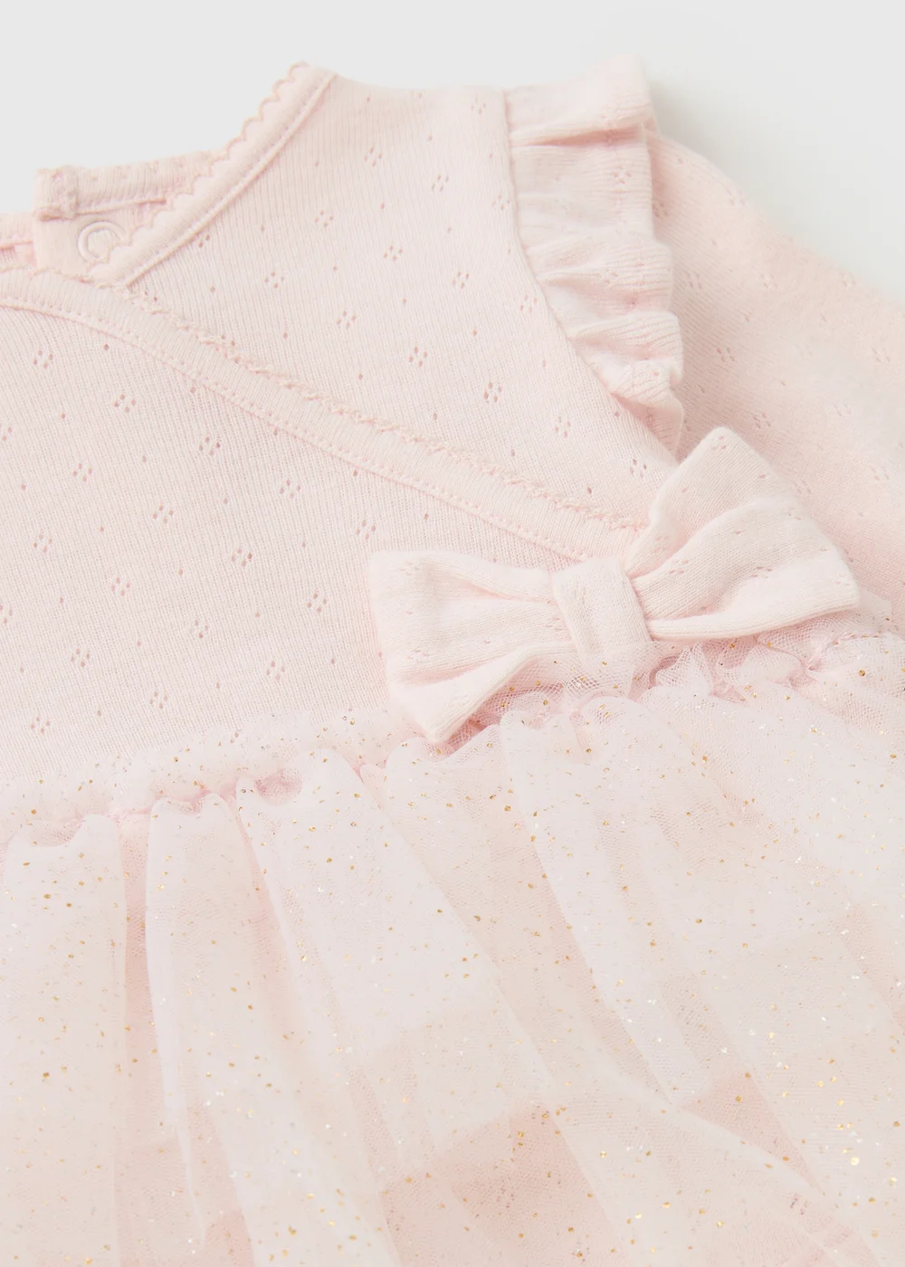 Baby Pink Swan Layette Tutu Bodysuit (0-18mths) - First Size Image 2