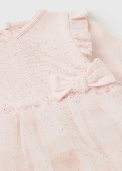 Baby Pink Swan Layette Tutu Bodysuit (0-18mths) - First Size Image 2