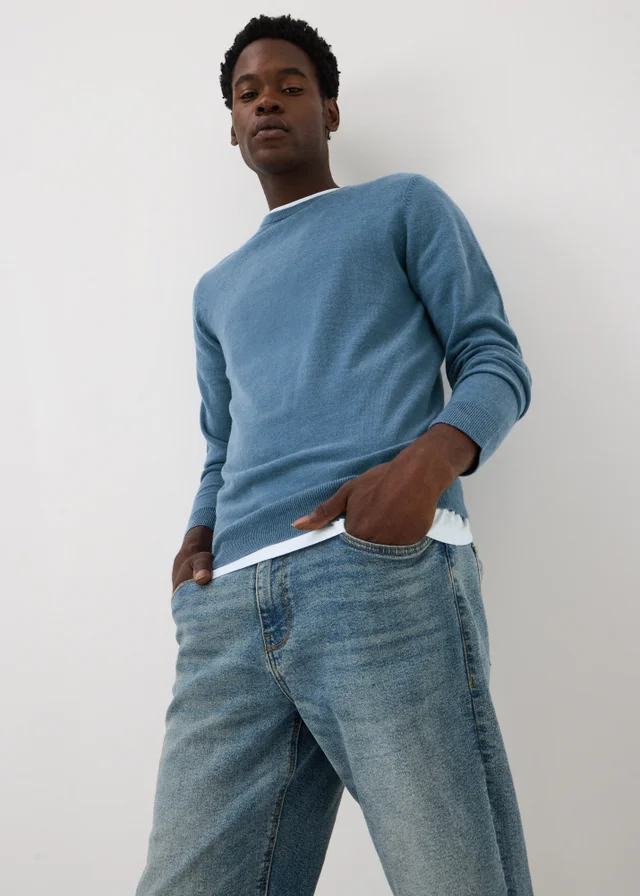 Blue Supersoft Crew Neck Jumper