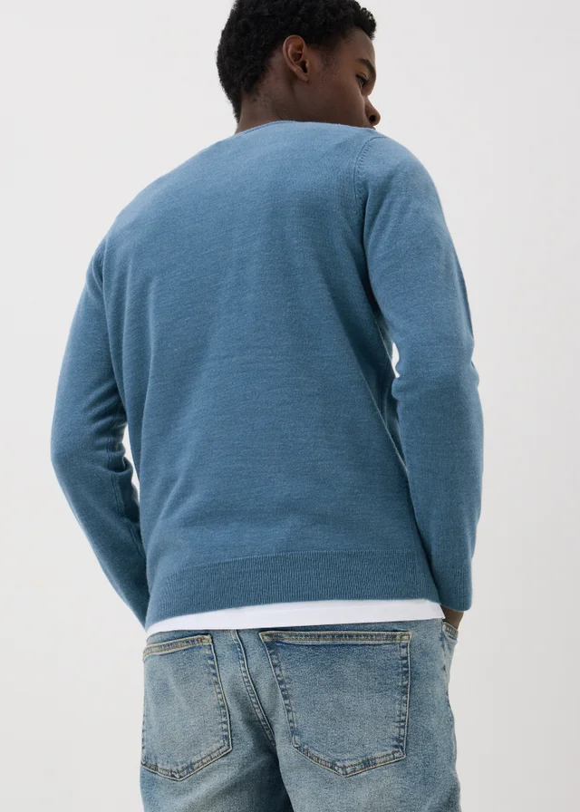 Blue Supersoft Crew Neck Jumper